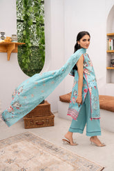 Embroidered - Printed - Lawn - 3pc - D774